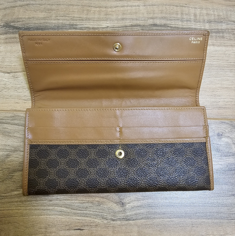 Celine Bifold Long Macadam PVC Leather Wallet - Picture 8 of 17